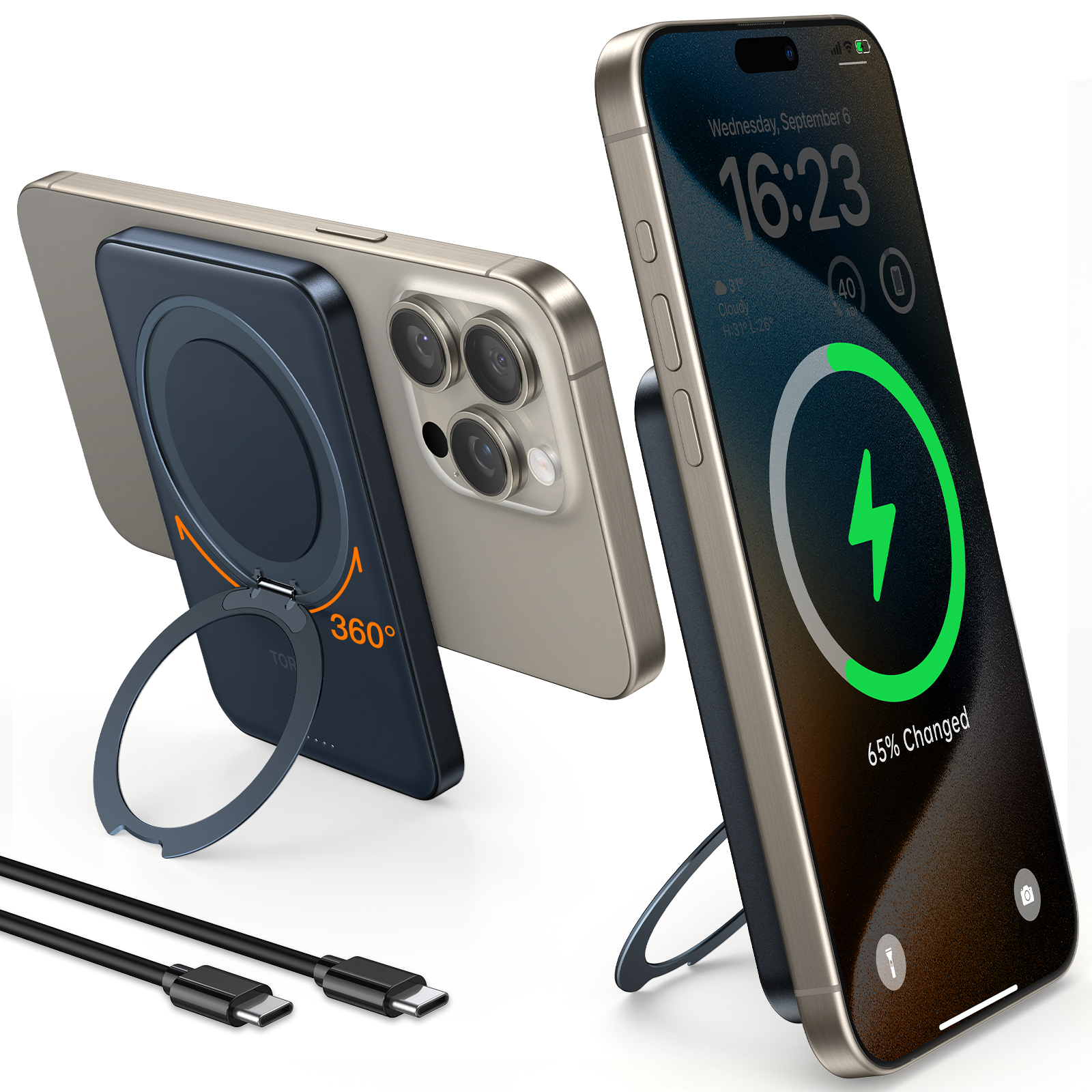 スマホアクセサリー TORRAS Ostand Power Bank 5000mAh TORRAS Ostand Power Bank 5000mAhをレビュー｜スマホスタンドと